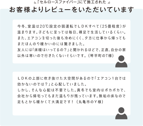 お客様よりレビューをいただいています